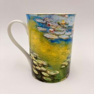 Stechcol Gracie Bone China Monet Water Lilies Coffee Mug Gold Rim Coastline